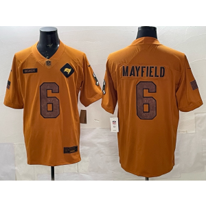 Nike Buccaneers 6 Mayfield Brown Salute to Service Limited Men Jersey