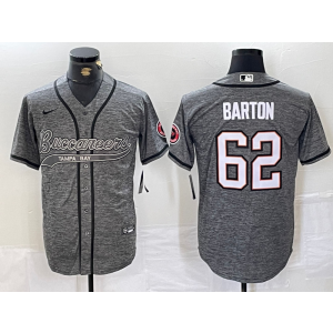 Nike Buccaneers 62 Barton Gray Vapor Baseball Limited Men Jersey