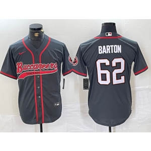 Nike Buccaneers 62 Barton Grey Vapor Baseball Limited Men Jersey