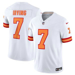 Nike Buccaneers 7 Bucky Irving White F.U.S.E. Vapor Limited Men Jersey
