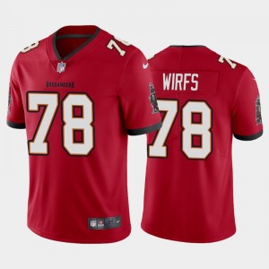 Nike Buccaneers 78 Tristan Wirfs Pewter Red 2020 NFL Draft Vapor Limited Men Jersey