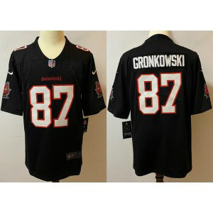 Nike Buccaneers 87 Rob Gronkowski Black Vapor Limited Men Jersey