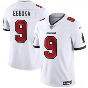 Nike Buccaneers 9 Emeka Egbuka White 2025 Draft Vapor Limited Men Jersey