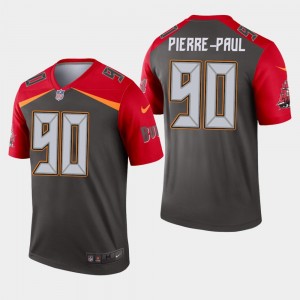 Nike Buccaneers 90 Jason Pierre-Paul Pewter Inverted Legend Men Jersey