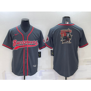 Nike Buccaneers Blank Grey Vapor Baseball Logo Limited Men Jersey