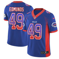 Nike Buffalo Bills #49 Tremaine Edmunds Royal Blue Teal Team Color Men's Stitched NFL Limited Rush Drift Fashion Jersey