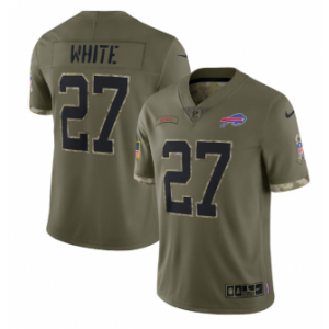 Nike Buffalo Bills 27 Tre'Davious White Olive 2022 Salute To Service Limited Men Jersey