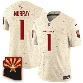 Nike Cardinals 1 Kyler Murray Cream 2025 Rivalries F.U.S.E. Vapor Limited Men Jersey