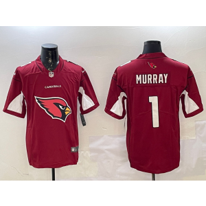 Nike Cardinals 1 Kyler Murray Red Team Logo Vapor Limited Men Jersey