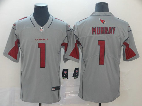 Nike Cardinals 1 Kyler Murray Silver Inverted Legend Jersey