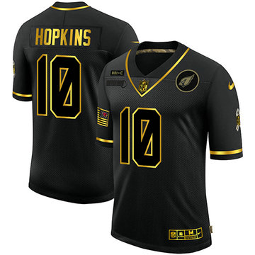 Nike Cardinals 10 DeAndre Hopkins Black Gold 2020 Salute To Service Limited Jersey
