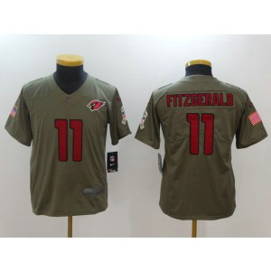 Nike Cardinals 11 Larry Fitzgerald Olive 2017 Salute To Service Limited Youth Jersey