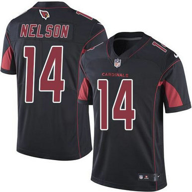 Nike Cardinals 14 J.J. Nelson Black Color Rush Limited Jersey