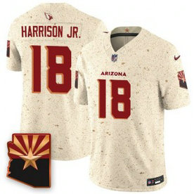 Nike Cardinals 18 Marvin Harrison Jr. Cream 2025 Rivalries F.U.S.E. Vapor Limited Men Jersey