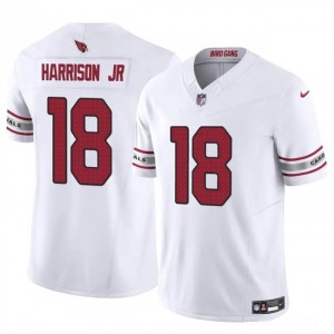 Nike Cardinals 18 Marvin Harrison Jr White 2024 F.U.S.E. Vapor Limited Men Jersey