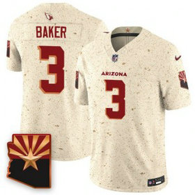 Nike Cardinals 3 Budda Baker Cream 2025 Rivalries F.U.S.E. Vapor Limited Men Jersey