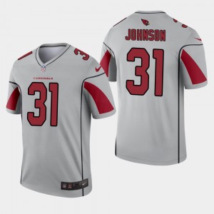 Nike Cardinals 31 David Johnson Grey Inverted Legend Men Jersey