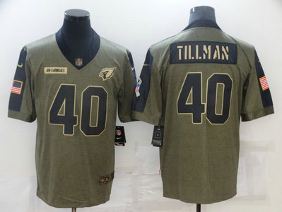Nike Cardinals 40 Pat Tillman Olive 2021 Salute To Service Limited Jersey