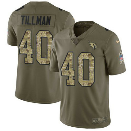 Nike Cardinals 40 Pat Tillman Olive Camo Salute To Service Limited Jersey