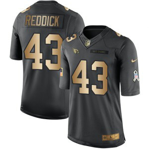 Nike Cardinals 43 Haason Reddick Anthracite Gold Salute to Service Limited Men Jersey