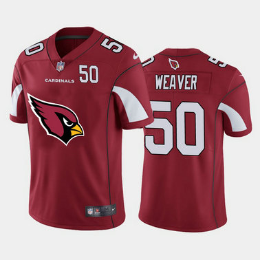Nike Cardinals 50 Evan Weaver Red Team Big Logo Number Vapor Untouchable Limited Jersey
