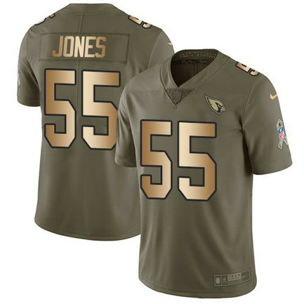 Nike Cardinals 55 Chandler Jones Olive Gold Salute To Service Limited Jersey