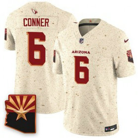 Nike Cardinals 6 James Conner Cream 2025 Rivalries F.U.S.E. Vapor Limited Men Jersey