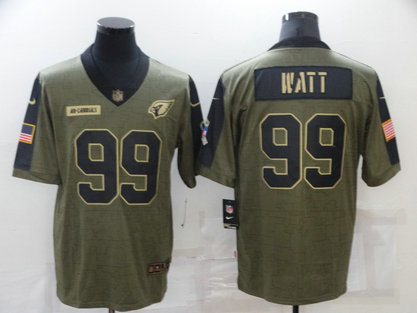 Nike Cardinals 99 J.J. Watt Olive 2021 Salute To Service Limited Jersey