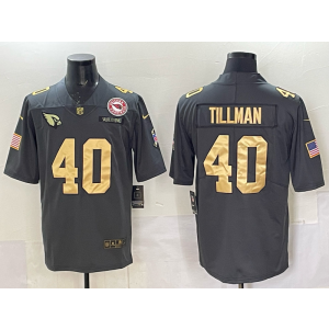 Nike Cardinals No.40 Pat Tillman Anthracite Gold Salute to Service Limited Jersey