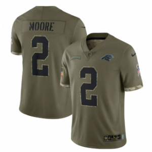 Nike Carolina Panthers 2 D. Moore Olive 2022 Salute To Service Limited Men Jersey