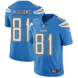 Nike Chargers #81 Mike Williams Electric Blue Alternate Men's Stitched NFL Vapor Untouchable Limited Jersey
