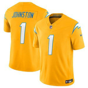 Nike Chargers 1 Quentin Johnston Gold 2025 F.U.S.E. Alternate Vapor Limited Men Jersey