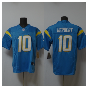 Nike Chargers 10 Justin Herbert Blue F.U.S.E. Vapor Limited Men Jersey