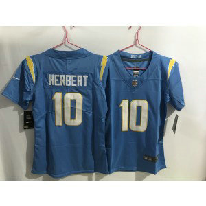 Nike Chargers 10 Justin Herbert Blue Vapor Limited Youth Jersey