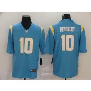Nike Chargers 10 Justin Herbert Light Blue 2020 NFL Draft Vapor Limited Men Jersey