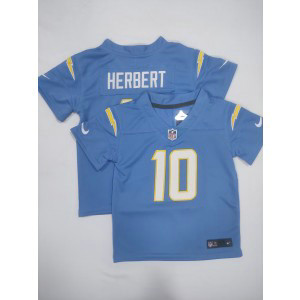 Nike Chargers 10 Justin Herbert Light Blue Toddler Jersey