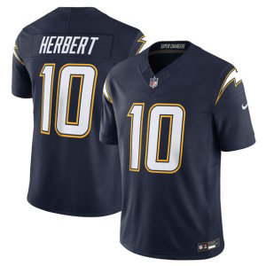 Nike Chargers 10 Justin Herbert Navy 2025 F.U.S.E. Alternate Vapor Limited Men Jersey