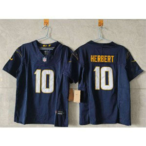 Nike Chargers 10 Justin Herbert Navy F.U.S.E. Vapor Limited Women Jersey(Run Small)