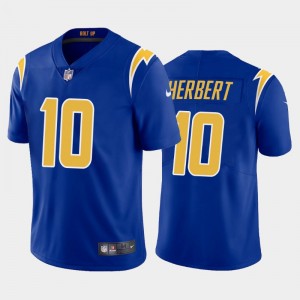 Nike Chargers 10 Justin Herbert Royal 2020 NFL Draft Vapor Limited Men Jersey