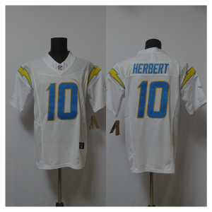 Nike Chargers 10 Justin Herbert White F.U.S.E. Vapor Limited Men Jersey