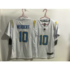 Nike Chargers 10 Justin Herbert White Vapor Limited Youth Jersey