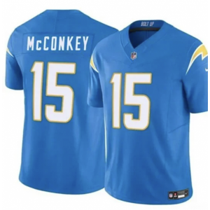 Nike Chargers 15 Ladd McConkey Light Blue F.U.S.E. Vapor Limited Men Jersey