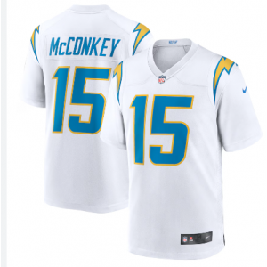 Nike Chargers 15 Ladd McConkey White Vapor Untouchable Limited Men Jersey