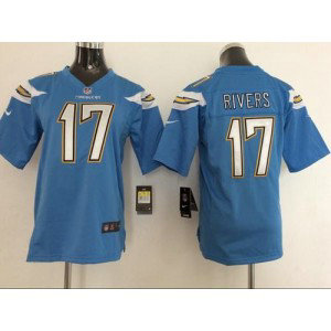 Nike Chargers 17 Philip Rivers Electric Blue Alternate Youth Stitched NFL New Jersey