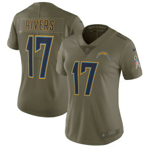 Nike Chargers 17 Philip Rivers Olive 2017 Salute To Service Limited Women Jersey
