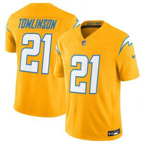 Nike Chargers 21 LaDainian Tomlinson Gold 2025 F.U.S.E. Alternate Vapor Limited Men Jersey