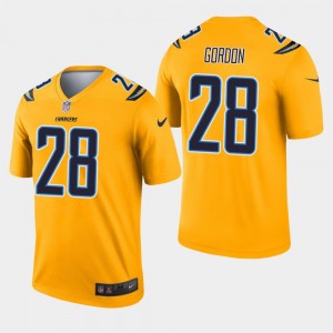 Nike Chargers 28 Melvin Gordon Gold Inverted Legend Men Jersey