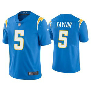 Nike Chargers 5 Tyrod Taylor 2020 New Blue Vapor Untouchable Limited Men Jersey