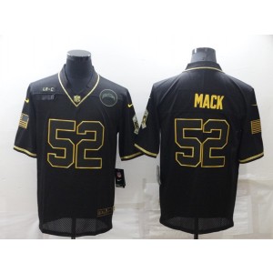 Nike Chargers 52 Khalil Mack Black Gold Salute To Service Limited Men Jersey
