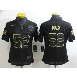 Nike Chargers 52 Khalil Mack Black Salute To Service Limited Women Jersey